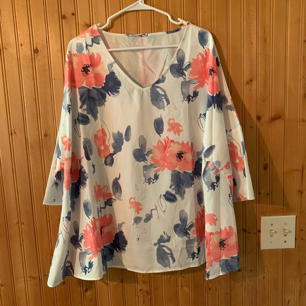 Dressy soft floral top